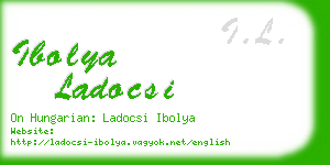 ibolya ladocsi business card